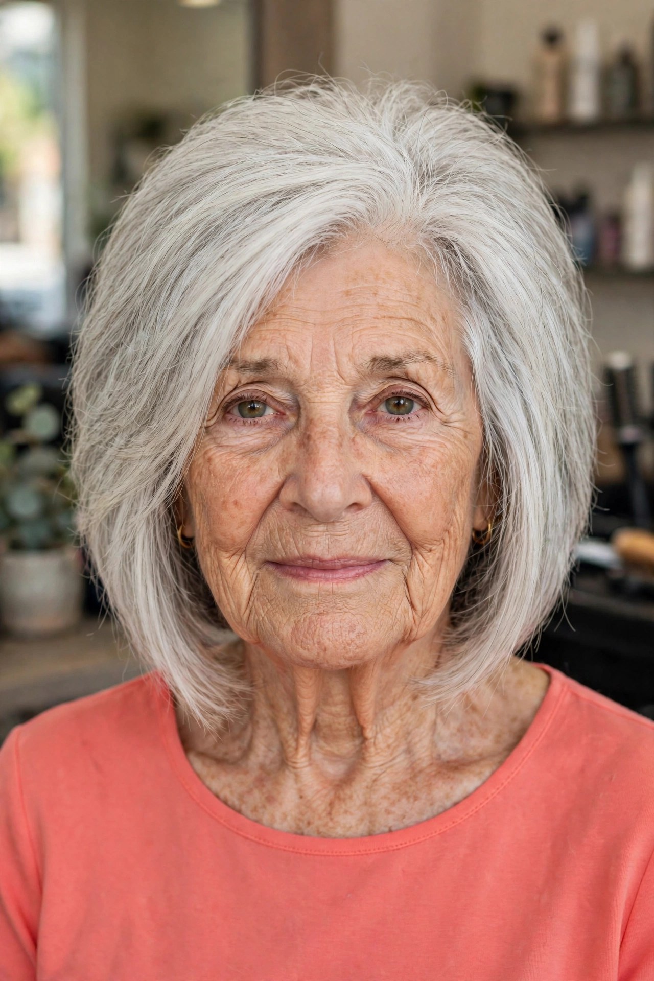 Graduated Bob With a Tapered Back - wash and go haircut for women over 60 with thick hair