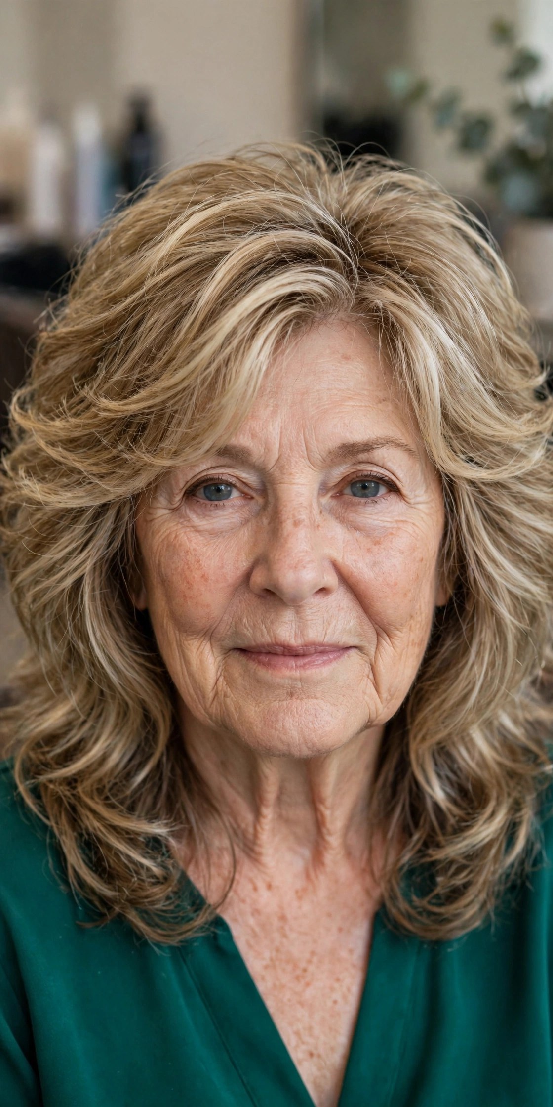 Medium Layers With Face-Framing Pieces - wash and go haircut for women over 60 with thick hair