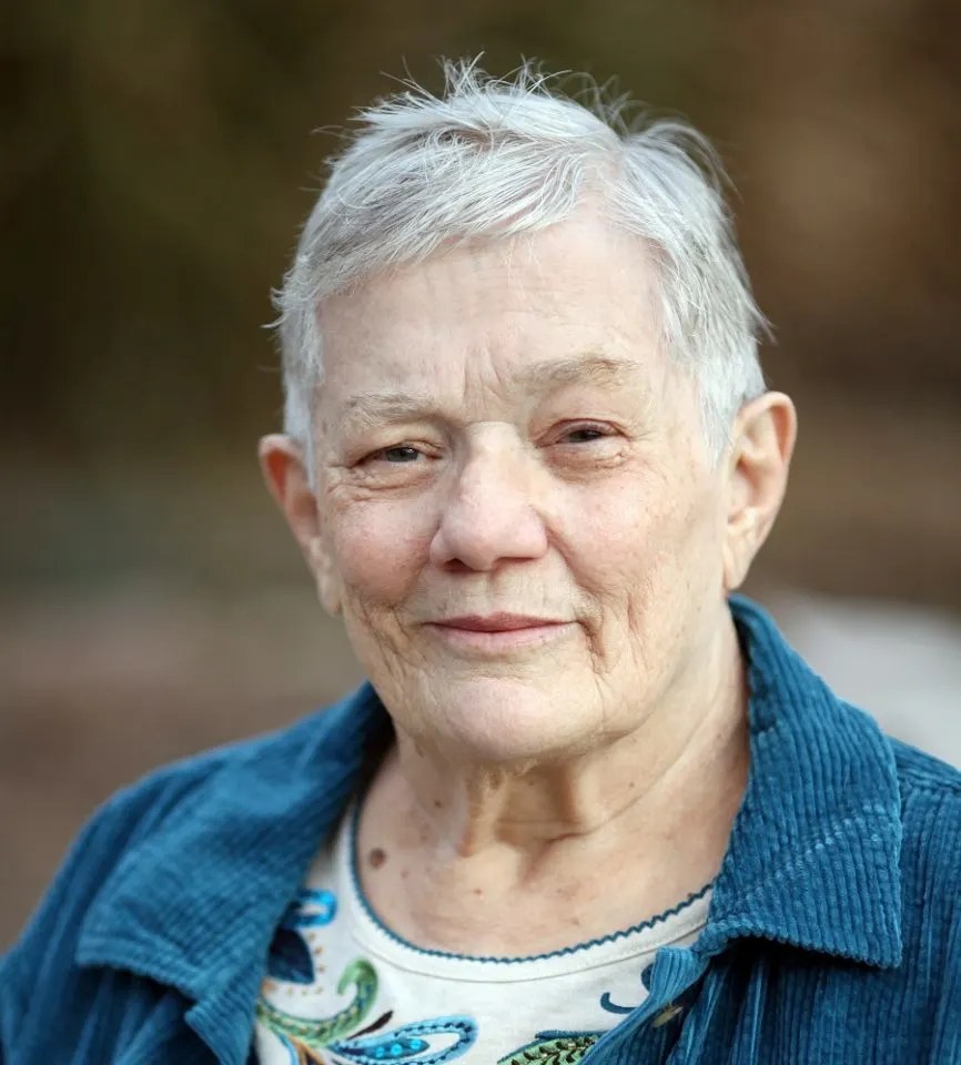 Woman over 70 with air-dry crop with a natural, easy finish — easy-care hairstyle for women over 70