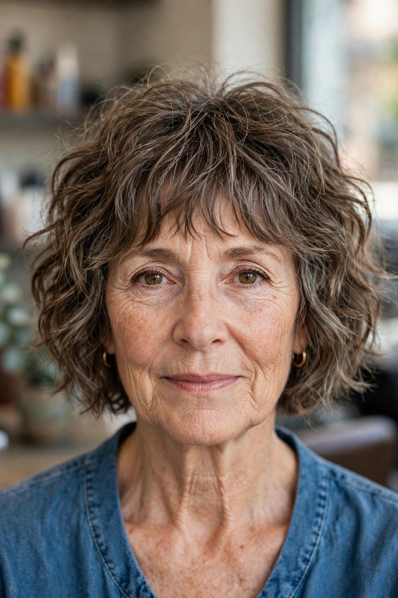 Shaggy Wavy Bob - wavy bob haircut for women over 50