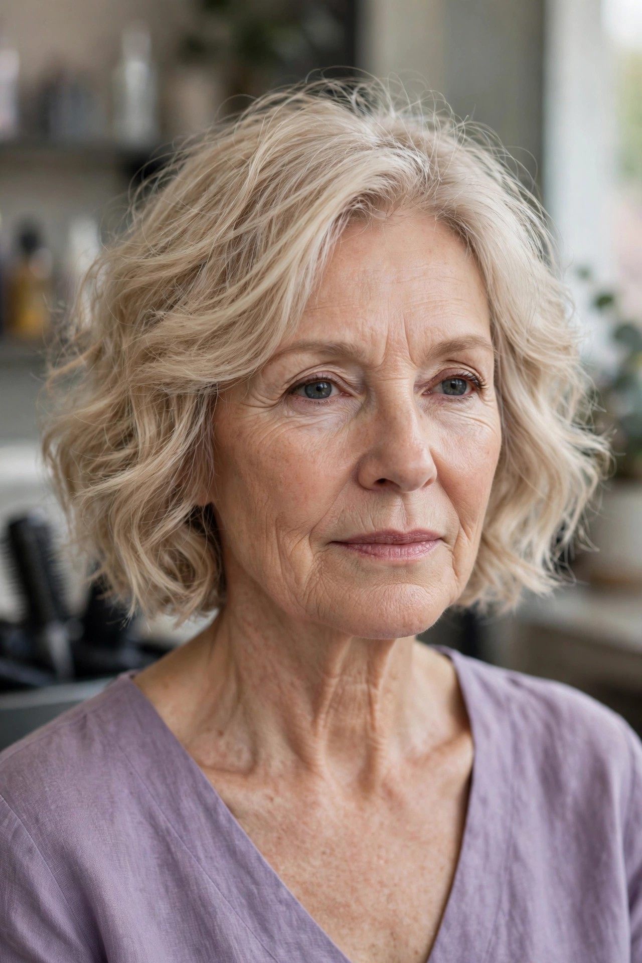 Wavy Bob for Fine Hair - wavy bob haircut for women over 50