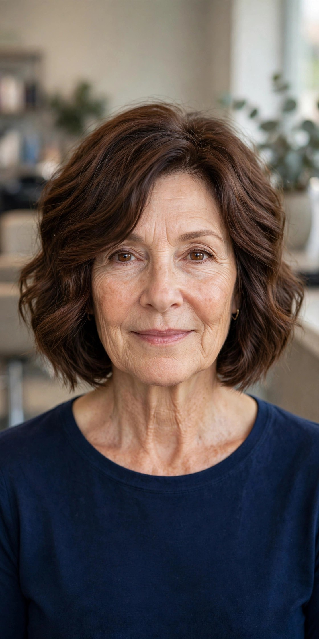 Wavy Stacked Bob - wavy bob haircut for women over 50