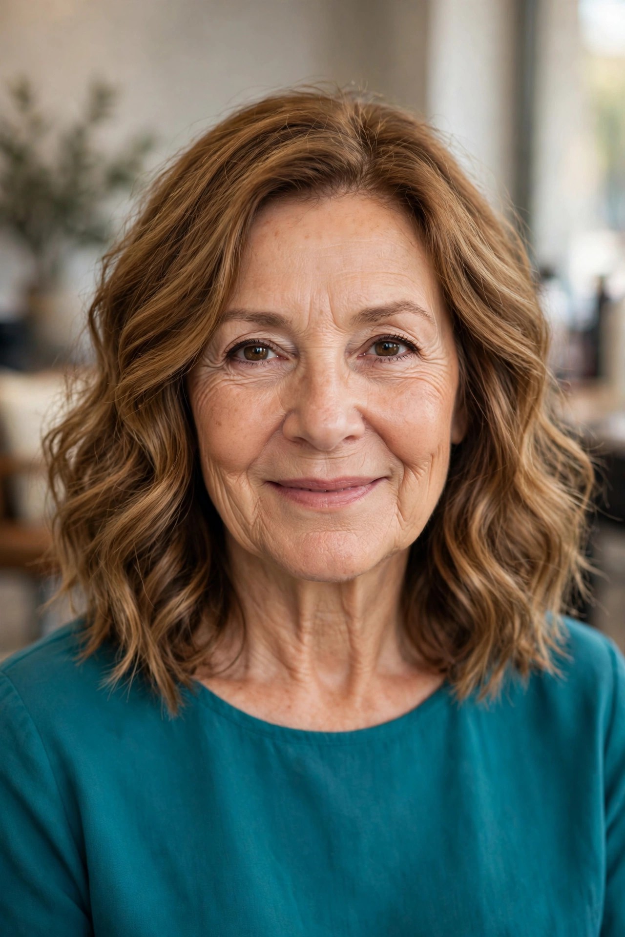 Wavy Lob - wavy bob haircut for women over 50