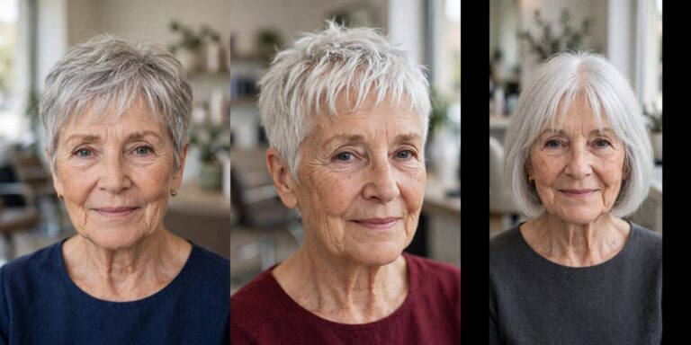 Wispy Bangs for Women Over 60 With Short Hair